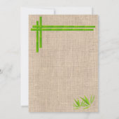 Invitation Fête des mariées Spirale Lucky Bamboo Rustique Bur (Dos)