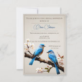 Invitation Fête des mariées Spring Bluebirds (Devant)