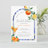 Invitation Fête des mariées Spritz Mediterranean Boho Arch (Debout devant)