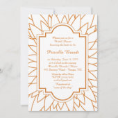 Invitation Fête des mariées, style Dahlia de Monet, blanc (Devant)