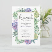 Invitation Fête des mariées Succulente Brunch et Bubbly (Debout devant)