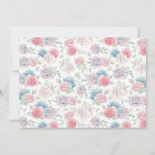 Invitation Fête des mariées Succulente de gâteau rose pâle (Dos)