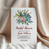Invitation Fête des mariées Succulente et Boho Cactus