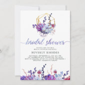 Invitation Fête des mariées Succulente Florale pourpre (Devant)