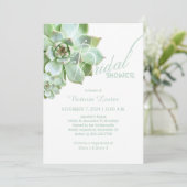 Invitation Fête des mariées Succulente fraîche (Debout devant)