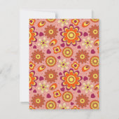 Invitation Fête des mariées Super Floral Retro (Dos)