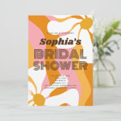 Invitation Fête des mariées super Retro Fleurs de Faisy (Debout devant)