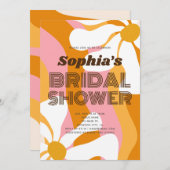 Invitation Fête des mariées super Retro Fleurs de Faisy (Devant / Derrière)