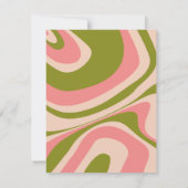 Invitation Fête des mariées Super rose rétro (Dos)