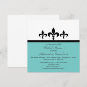 Invitation Fête des mariées Swanky Fleur De Lis, A (Devant / Derrière)