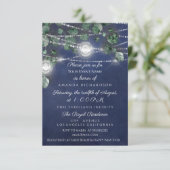 Invitation Fête des mariées Sweet 16 bocaux bleu marine gris (Debout devant)