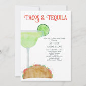 Invitation Fête des mariées Tacos et Tequila Margarita (Devant)