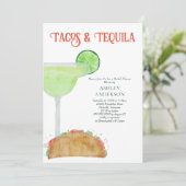 Invitation Fête des mariées Tacos et Tequila Margarita (Debout devant)