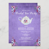 Invitation Fête des mariées Tea Party (Devant / Derrière)