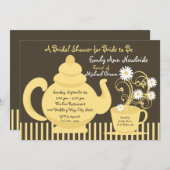 Invitation Fête des mariées Tea Party (Devant / Derrière)