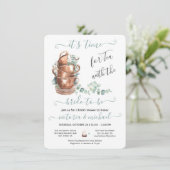 Invitation Fête des mariées Tea Party (Debout devant)