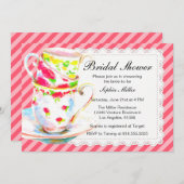 Invitation Fête des mariées Tea Party (Devant / Derrière)