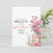 Invitation Fête des mariées Tea Party Bridal Tea Party floral (Debout devant)
