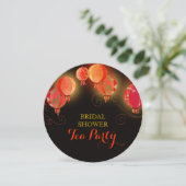 Invitation Fête des mariées Tea Party de Lanternes en papier  (Debout devant)