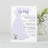 Invitation Fête des mariées Tea Party Lavender Bridal Gown (Debout devant)