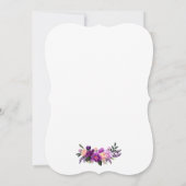 Invitation Fête des mariées Tea Party Violet Violet Invitatio (Dos)