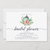 Invitation Fête des mariées Teapot Aquarelle (Devant)