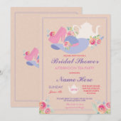 Invitation Fête des mariées Teapot Casquette Chaussures Bache (Devant / Derrière)