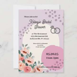 Invitation Fête des mariées tendance