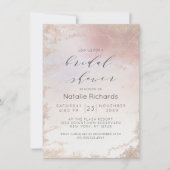 Invitation Fête des mariées tendance Ombre Blush Pink Frosted (Devant)