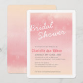 Invitation FÊTE DES MARIÉES tendance ombre de l'aquarelle cou (Devant / Derrière)