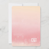 Invitation FÊTE DES MARIÉES tendance ombre de l'aquarelle cou (Dos)