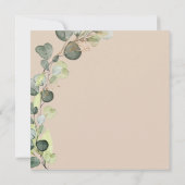 Invitation Fête des mariées Terracotta Verdure Eucalyptus (Dos)