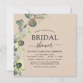 Invitation Fête des mariées Terracotta Verdure Eucalyptus (Devant)