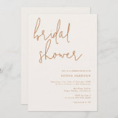 Invitation Fête des mariées terrestre minimaliste (Devant / Derrière)