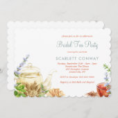 Invitation Fête des mariées thé (Devant / Derrière)