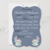 Invitation Fête des mariées Thé Et Fleurs (Dos)