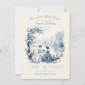 Invitation Fête des mariées Toile de jouy (Devant)