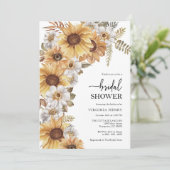 Invitation Fête des mariées tournesol (Debout devant)