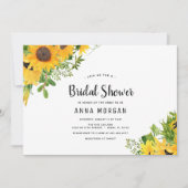 Invitation Fête des mariées tournesol (Devant)
