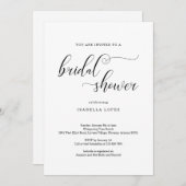 Invitation Fête des mariées traditionnelle élégante de callig (Devant / Derrière)