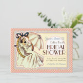 Invitation Fête des mariées très Vintage (Debout devant)