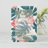 Invitation Fête des mariées Tropical Beach Hibiskus (Debout devant)