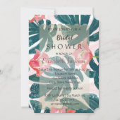 Invitation Fête des mariées Tropical Beach Hibiskus (Devant)