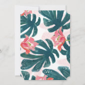 Invitation Fête des mariées Tropical Beach Hibiskus (Dos)