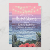 Invitation Fête des mariées Tropical Beach String (Devant / Derrière)