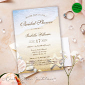 Invitation Fête des mariées Tropical Beach Wedding Starfish