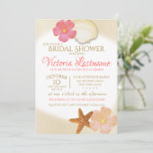 Invitation Fête des mariées Tropical Golden Sands (Debout devant)