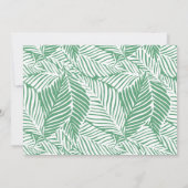 Invitation Fête des mariées Tropical Green Palm Leaf Couples (Dos)