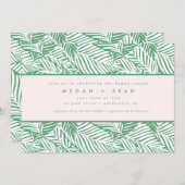 Invitation Fête des mariées Tropical Green Palm Leaf Couples (Devant / Derrière)