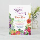 Invitation Fête des mariées Tropical Luau Aloha (Debout devant)